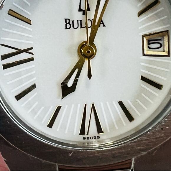 Bulova White 2-Tone Stainless Steel Women\'s Watch 98U28 6in. main image 9